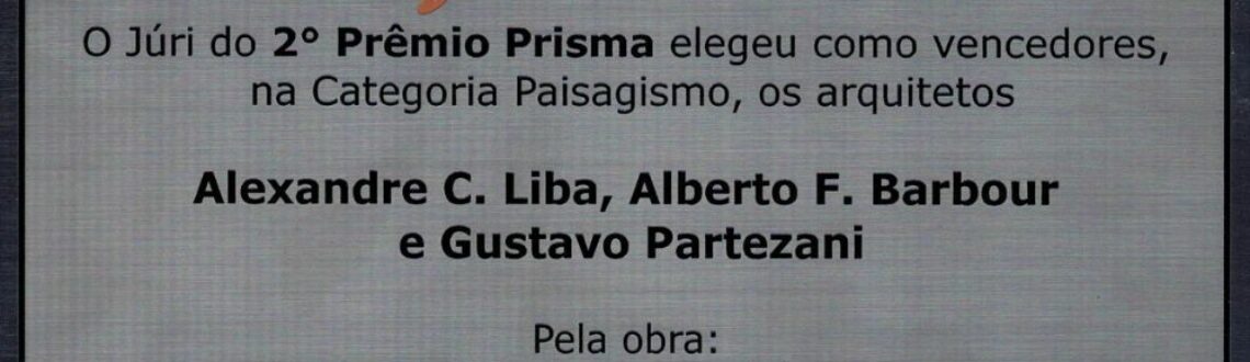 Premio Prisma - Calçada Cidadã e Colégio São Luis - Capa